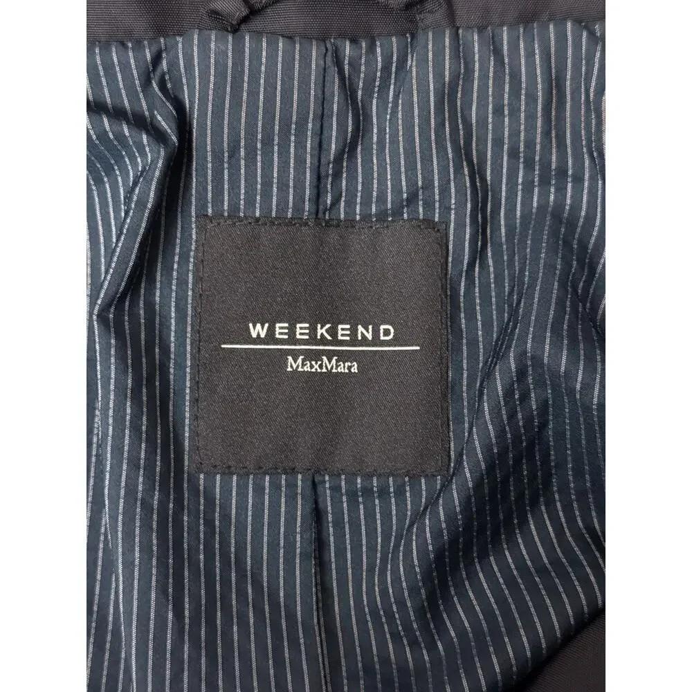 Max Mara Jacket 8 Womens Black Full Zip Nylon Utility Field Hunting